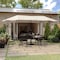 Flash Furniture Elizabeth Commercial Grade 15 FT Triple Head Patio Umbrella with Crank and Easy Lift Functionality in Tan GM-WL-UU021-TAN-GG - alternate 1
